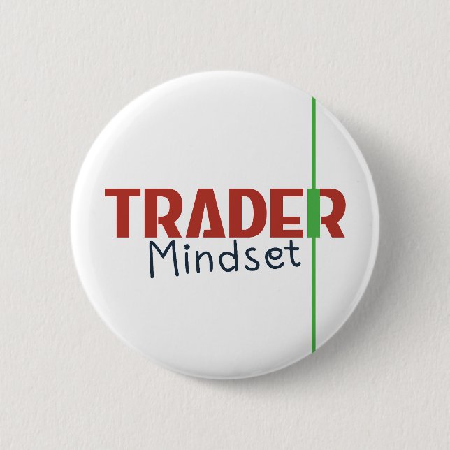 Trader Mindset – Discipline, Focus, Trading Psycho Button (Vorderseite)
