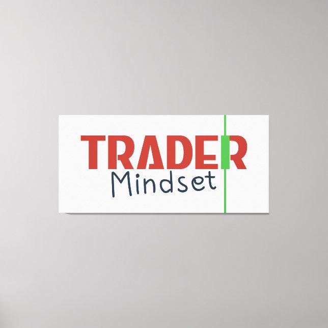 Trader Mindset – Discipline Focus & Trading Psycho Leinwanddruck (Vorderseite)