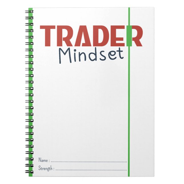 Trader Mindset – Discipline, Focus, Trading Psycho Notizblock (Vorderseite)