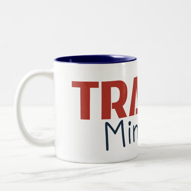 Trader Mindset – Discipline, Focus, Trading Psycho Zweifarbige Tasse (Links)