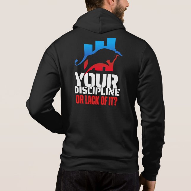 Trader motivation | Bull | Discipline Hoodie (Rückseite)