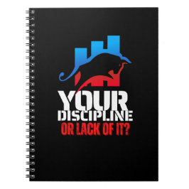 Trader motivation | Bull | Discipline Notizblock