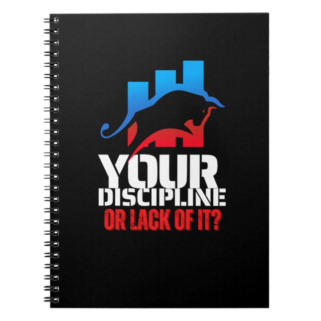 Trader motivation | Bull | Discipline Notizblock (Vorderseite)
