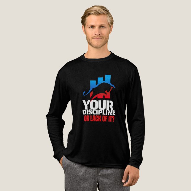Trader motivation | Bull | Discipline Tri-Blend Shirt (Volle Vorderseite)