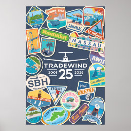 Tradewind 25-Jahre-Jubiläums-Plakat im Hochformat Poster