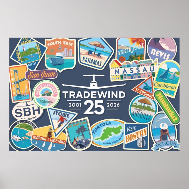 Tradewind 25. Jubiläums-Horizontalplakat Poster (Vorne)