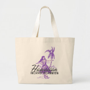 Tradewinds Hawaiian Island Hula Girl Jumbo Stoffbeutel