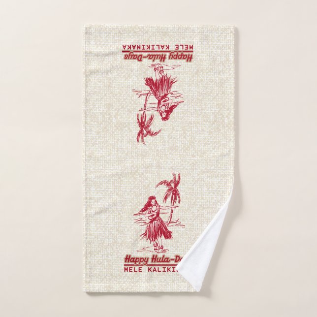 Tradewinds Holiday Hawaiian Hula Girl (Serviette à main)