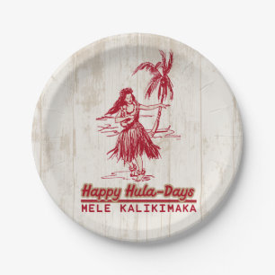 Tradewinds Holiday Hawaiian Hula Girl Pappteller