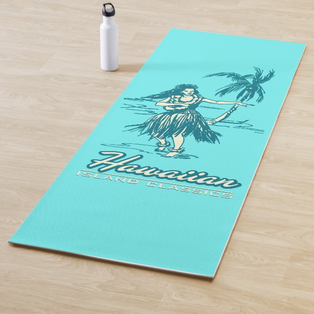 Tradewinds Hula Girl kehrt zum hawaiianischen Hibi Yogamatte (Beispiel)