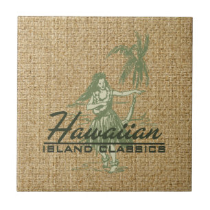 Tradewinds Hula Mädchen Hawaiian Fliesen Untersetz