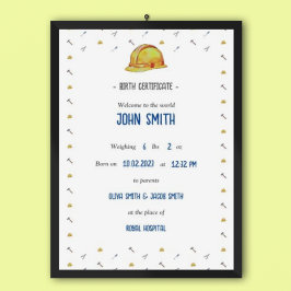 Tradie Baby-Gedenkbrief-Poster Poster