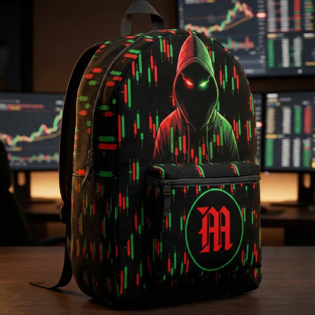 Trading Chart Pattern Streetwear Red Green Candle Bedruckter Rucksack (Von Creator hochgeladen)