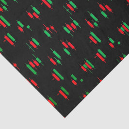 Trading Chart Pattern Streetwear Red Green Candle Seidenpapier