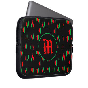 Trading Chart Pattern Streetwear rote grüne Kerze Laptopschutzhülle