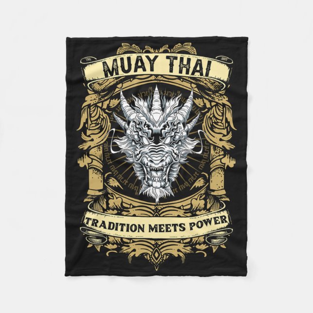 Tradition Meets Power - Kickboxing And Muay Thai D Fleecedecke (Vorderseite)