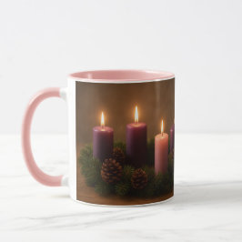 Traditional Advent Wreath Third Sunday Tasse
