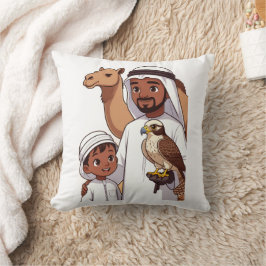 Traditional Arab Falcon Hunt Kissen
