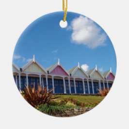 Traditional British Beachhuts Keramik Ornament