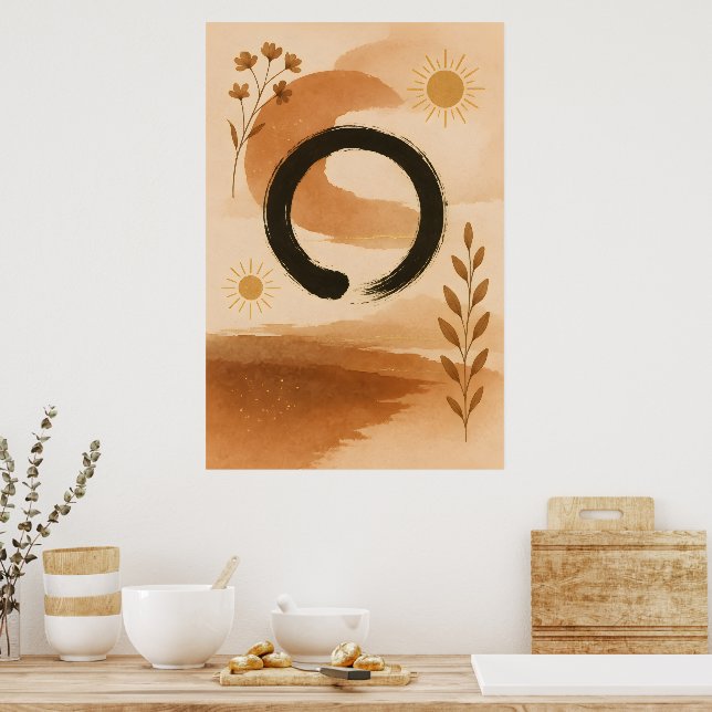 Traditional Chines Boho Art Poster (Küche)