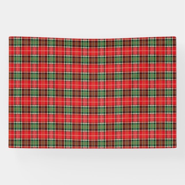 Traditional Christmas Plaid Banner (Horizontal)