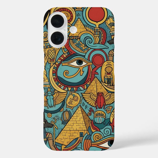 TRADITIONAL EGYPTIAN ART iPhone 16 HÜLLE (Rückseite)