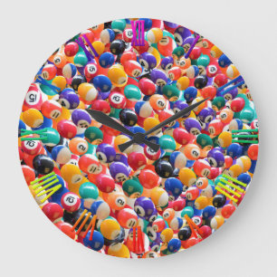 Traditional Eightball Colours, Large Wall Clock Große Wanduhr