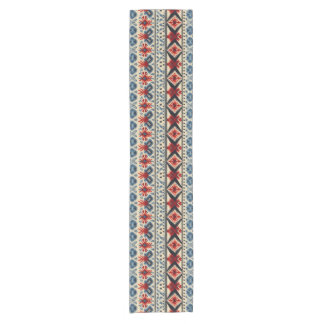 Traditional Folk Embroidery Stripe Pattern Kurzer Tischläufer