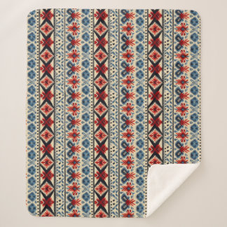Traditional Folk Embroidery Stripe Pattern Sherpadecke