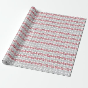 Traditional Latvian SUN sign geometric pattern I Geschenkpapier