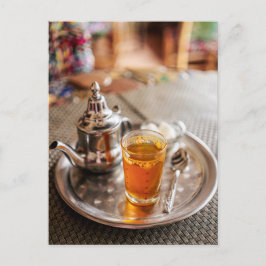 Traditional Moroccan Mint Tea Travel Photo Postkarte