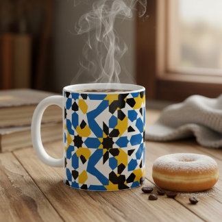 Traditional Moroccan Zellige Geometric Pattern  Kaffeetasse