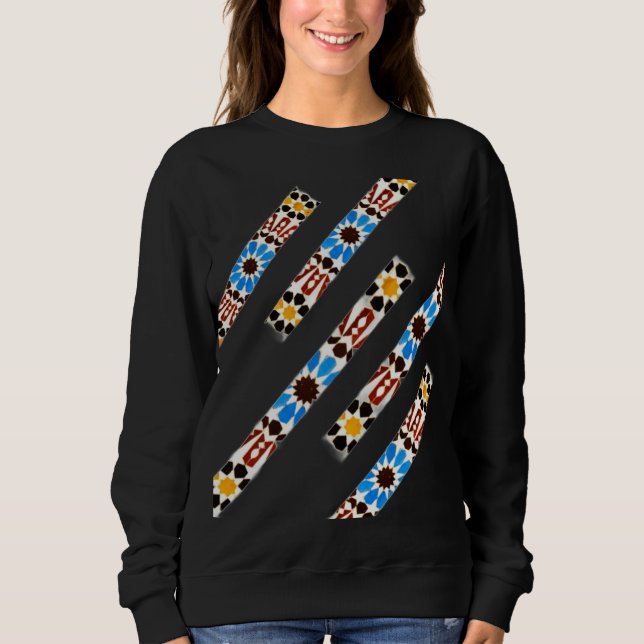 Traditional Moroccan Zellige Sweatshirt (Vorderseite)