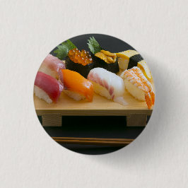 Traditional Nigiri Sushi Art – Pinback Button by S