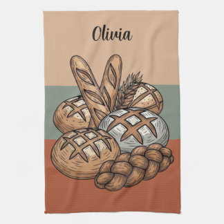 Traditional Rustic Sourdough & Baguette Geschirrtuch