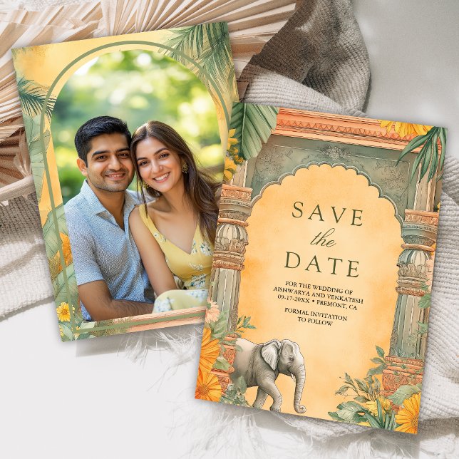 Traditional South Indian Photo Wedding Save The Date (Von Creator hochgeladen)