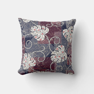 traditional stripes and leaves pattern kissen