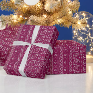 Traditional Tatreez Print Wrapping Paper Geschenkpapier