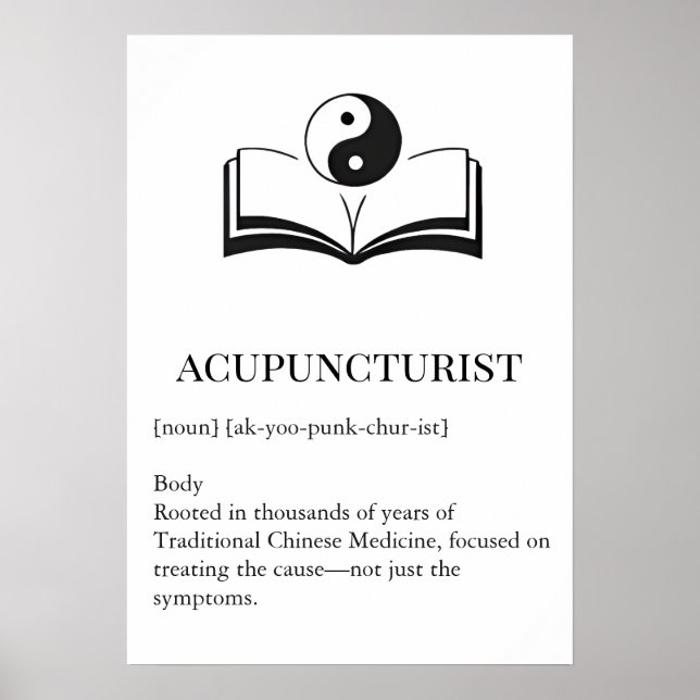 Traditional TCM Wall Art for Acupuncturist Poster (Vorne)