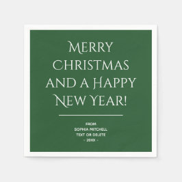 Traditionell - Dunkelgrün - Frohe Weihnachten Napk Serviette