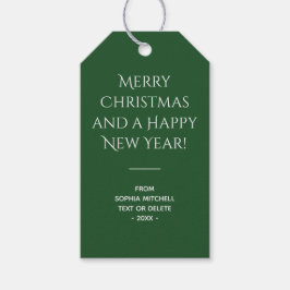 Traditionell - dunkelgrün - Minimalistische Gesche Geschenkanhänger