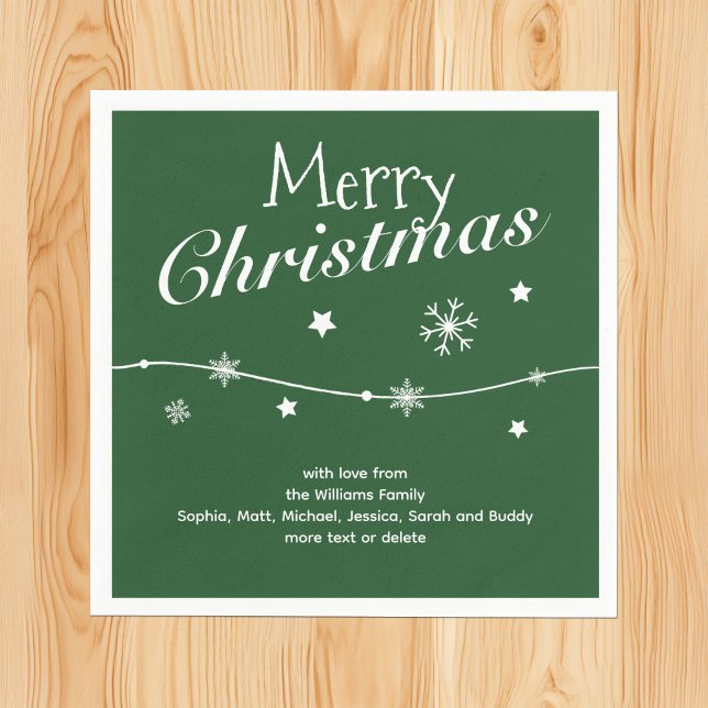 Traditionell - Dunkelgrüne Weihnachtsmänner Napkin Serviette (Von Creator hochgeladen)