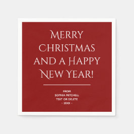 Traditionell - Dunkelrot - Frohe Weihnachten Napki Serviette