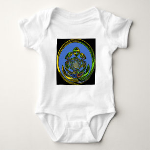 Traditionell einfach blau baby strampler