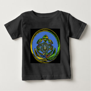 Traditionell einfach blau baby t-shirt