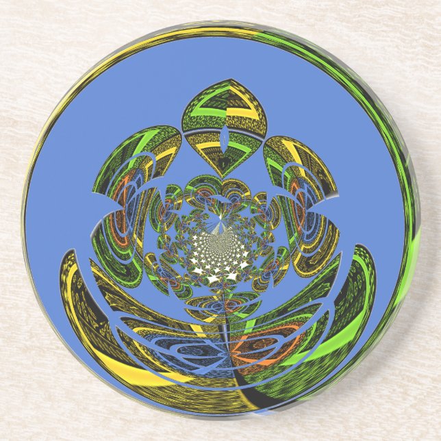 Traditionell einfach blau untersetzer (Vorne)