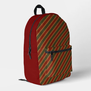 traditionell farbige Weihnachten gestreift  Bedruckter Rucksack