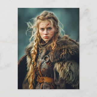 Traditionell gekleidete Wikingerfrauen Postkarte