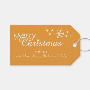 Traditionell - Golden Orange - individuell anpassb Geschenkanhänger