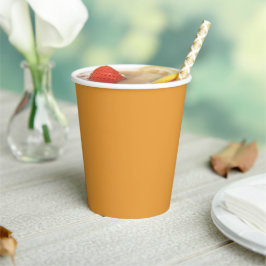 Traditionell - Golden Orange Paper Cups Pappbecher
